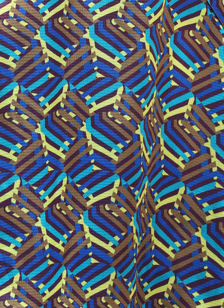 Colourful Stroke Print Layered Waist A-line Airy Midi Skirt