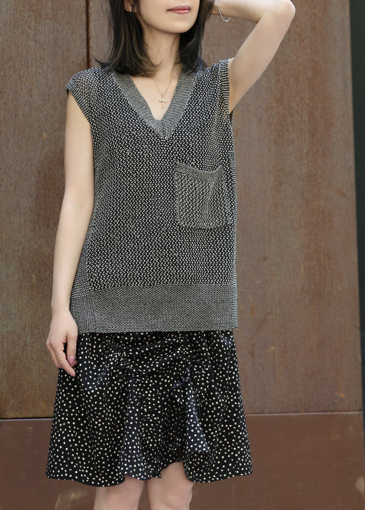 Dot Print V-neck Ruched Hem High/low Flowly Dress