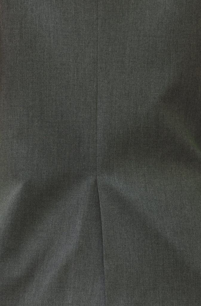 Grey Layered Ruffle Structured Sleeveless Gilet Blazer