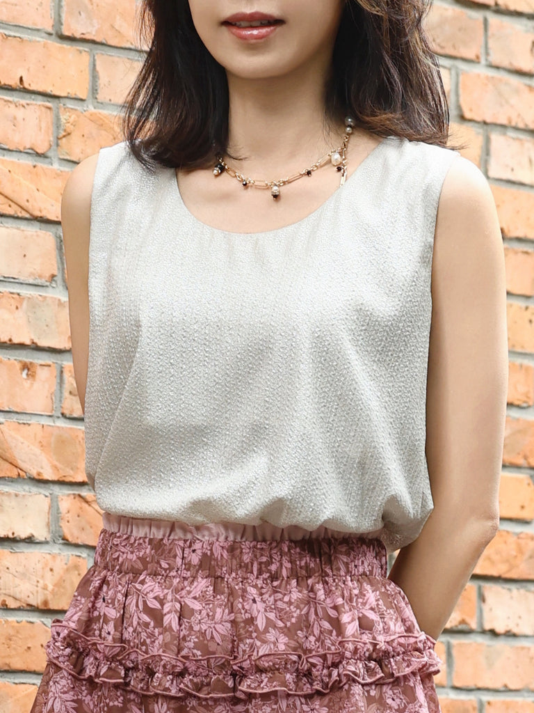 Silver Grey Round Neck Breezy Breezy Tank