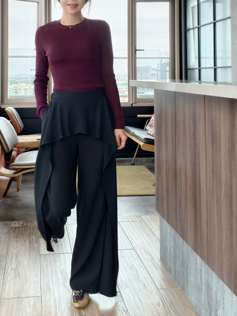 Cherry Burgundy Pure Merino Wool Signature Essential Jumper