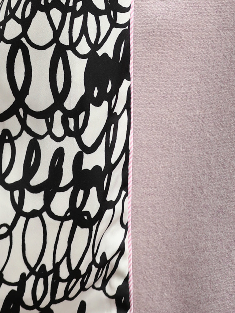 Smoky Purple Ruffled Pocket Detail Pure Wool Longline Blazer