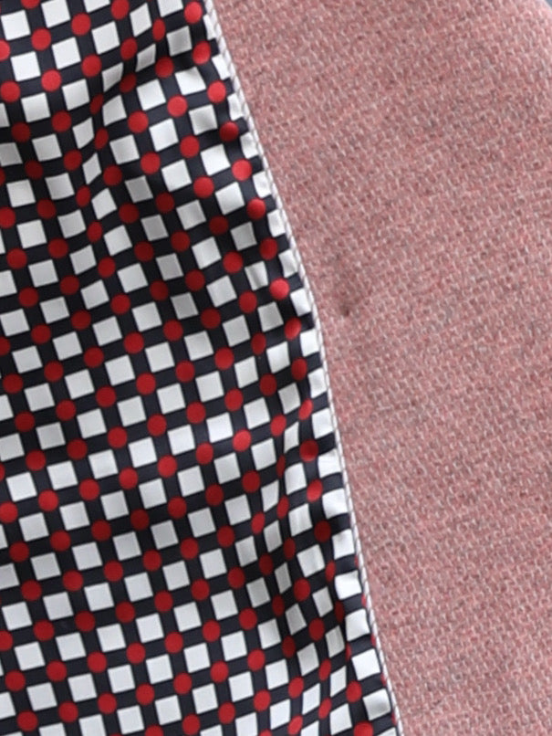 Rose Pink Double-Breasted Woollen Tailored Blazer