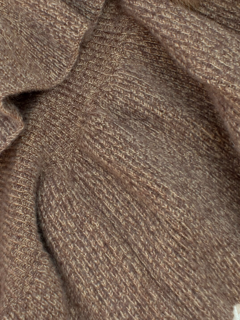 New Colour! Toasted Truffle Luxe Cashmere Ruffle Collar Wrap