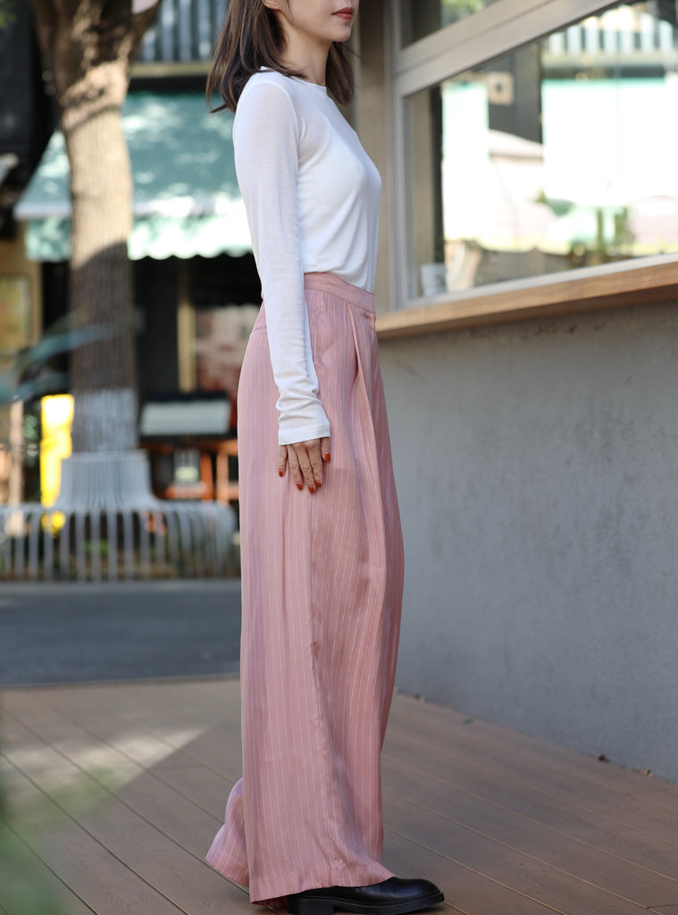 White Soft Touch Long-Sleeve Cotton-Blend Layering Tee