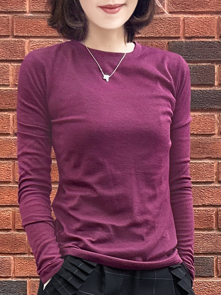 Last Chance! Rich Plum Red Cotton Rayon Blend Essential Jumper