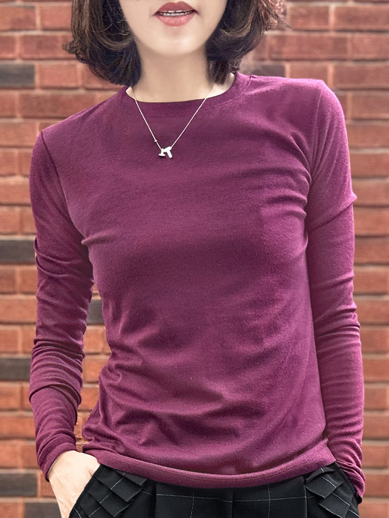 Last Chance! Rich Plum Red Cotton Rayon Blend Essential Jumper