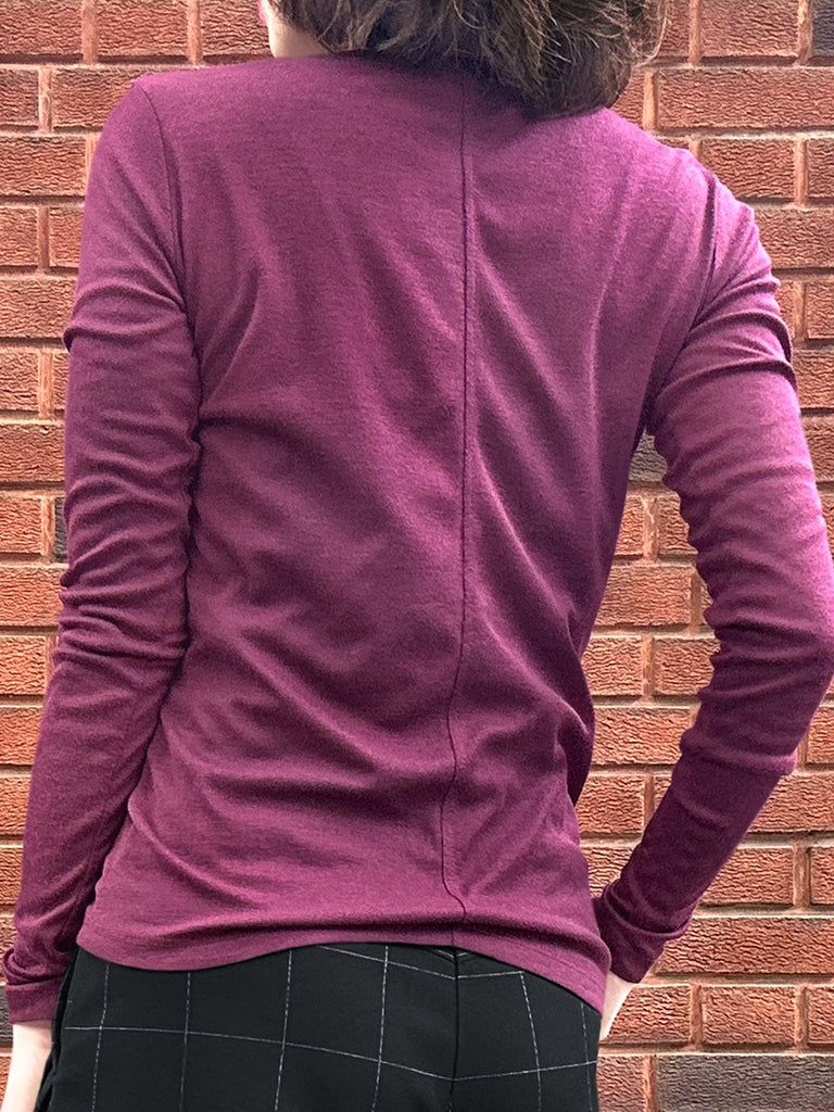 Last Chance! Rich Plum Red Cotton Rayon Blend Essential Jumper
