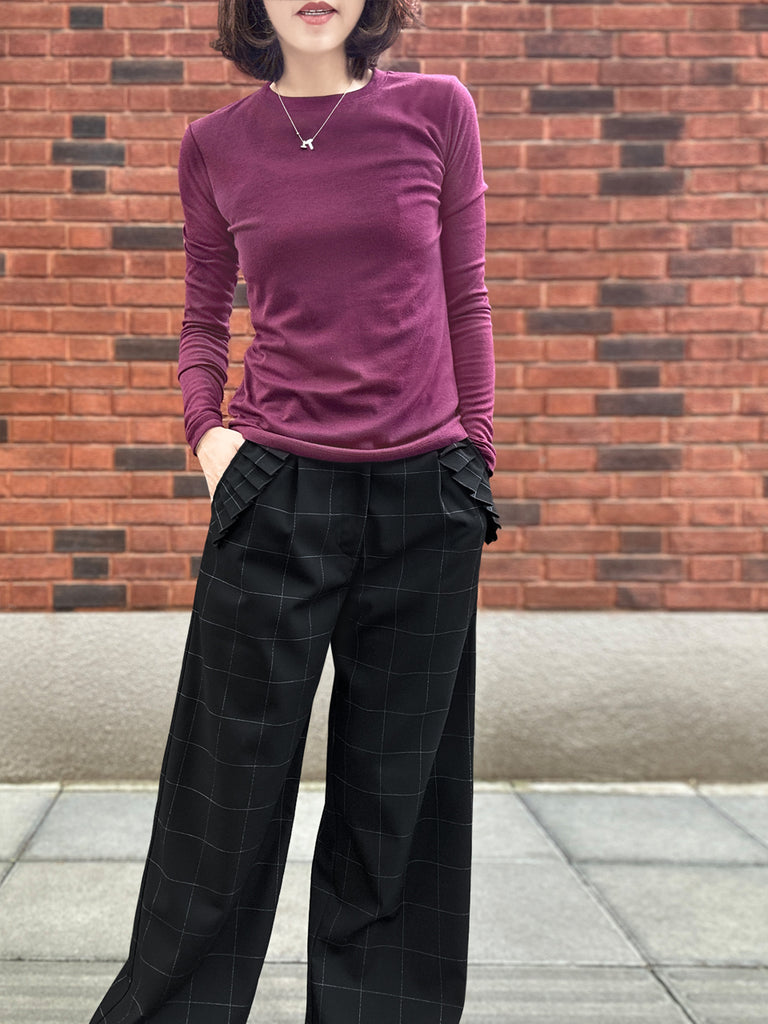 Last Chance! Rich Plum Red Cotton Rayon Blend Essential Jumper