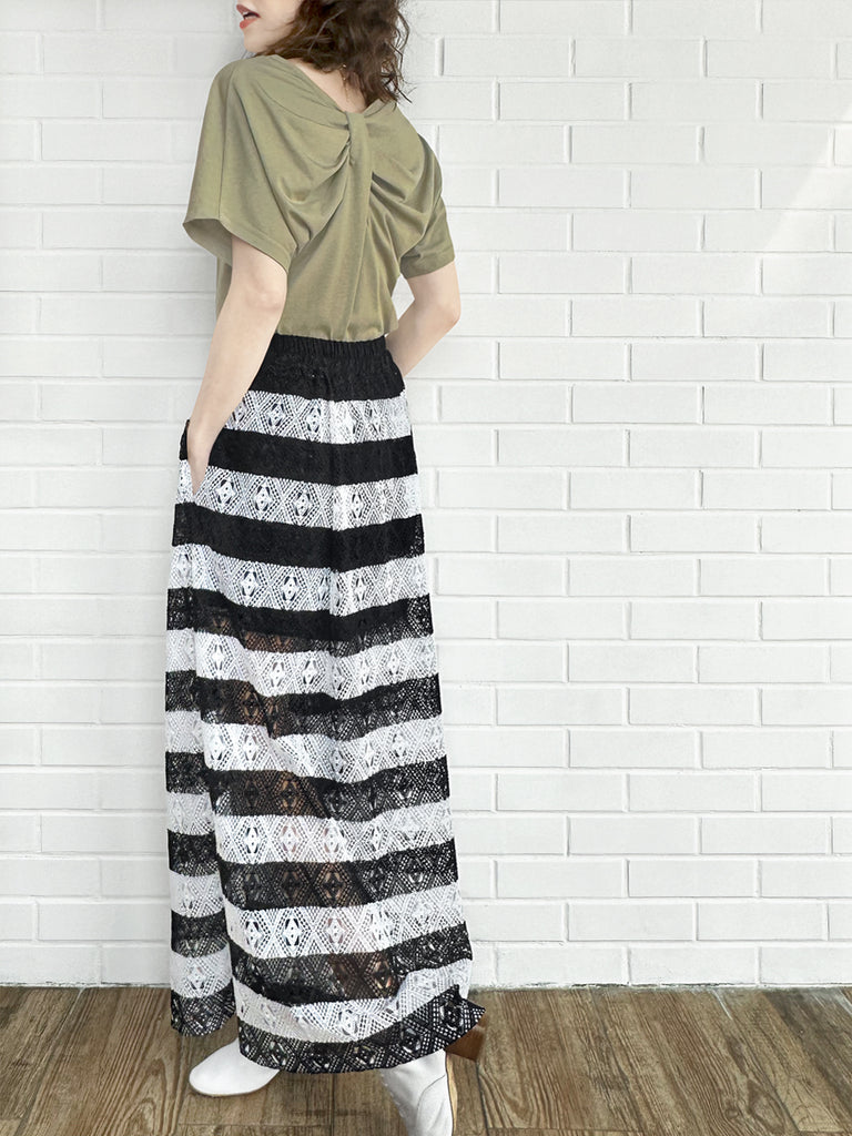 SPECIAL! Olive Green Bow Detail Front/ back 2-Way Tee