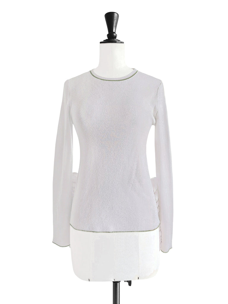 Surprise Sale! Grey Extra-long Ruffled Sleeve Wool Blend Jumper