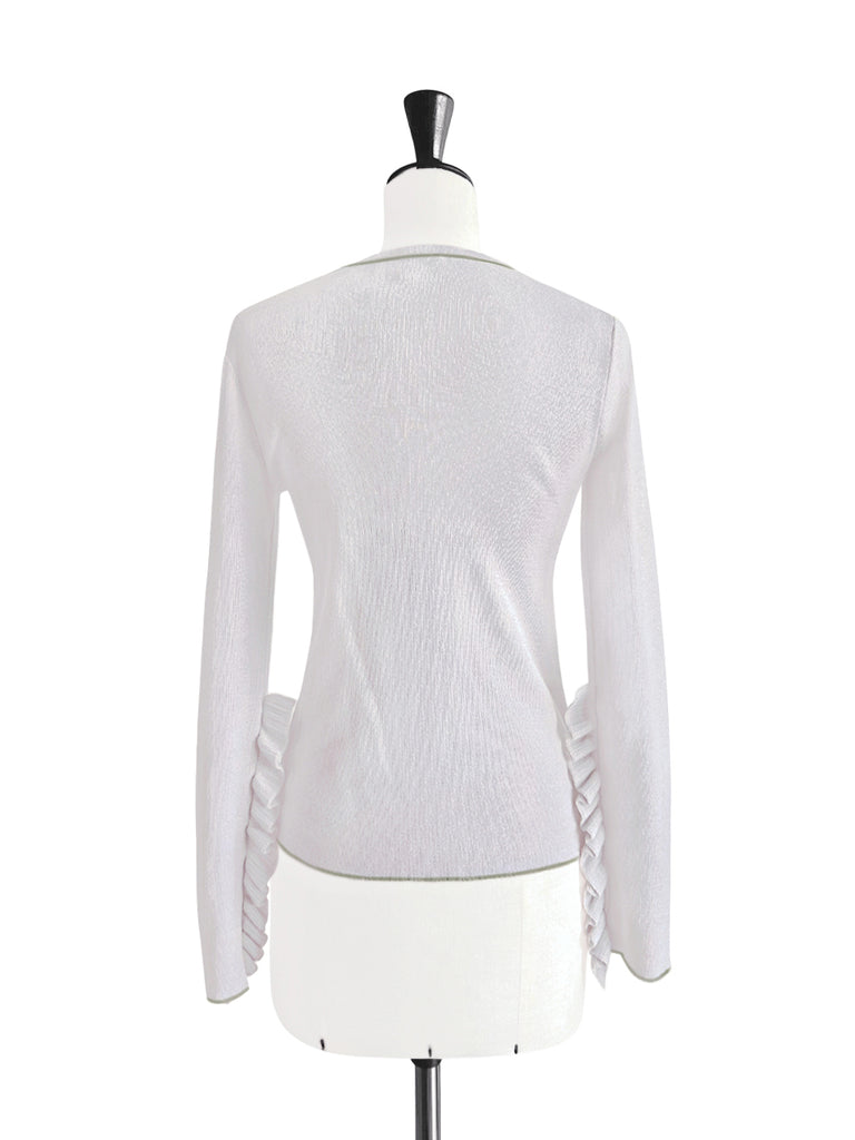 Surprise Sale! Grey Extra-long Ruffled Sleeve Wool Blend Jumper