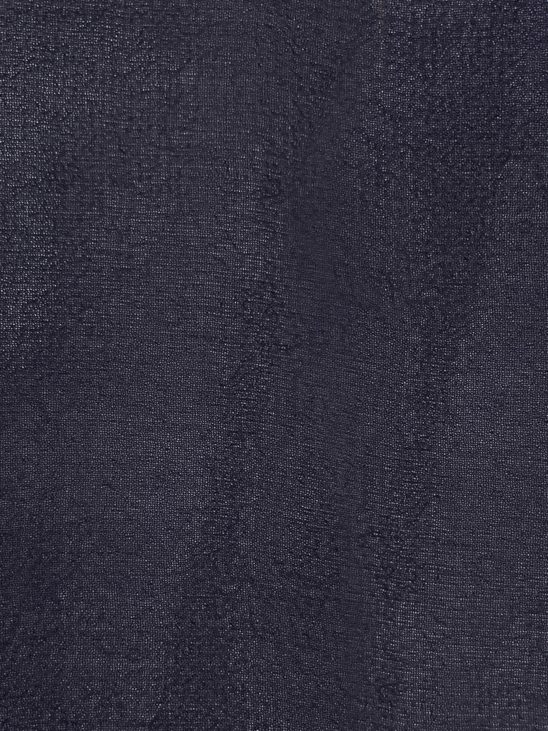 Final Sale! Midnight Ribbon Detail V-neck Frilly Cuffs Silky Blouse