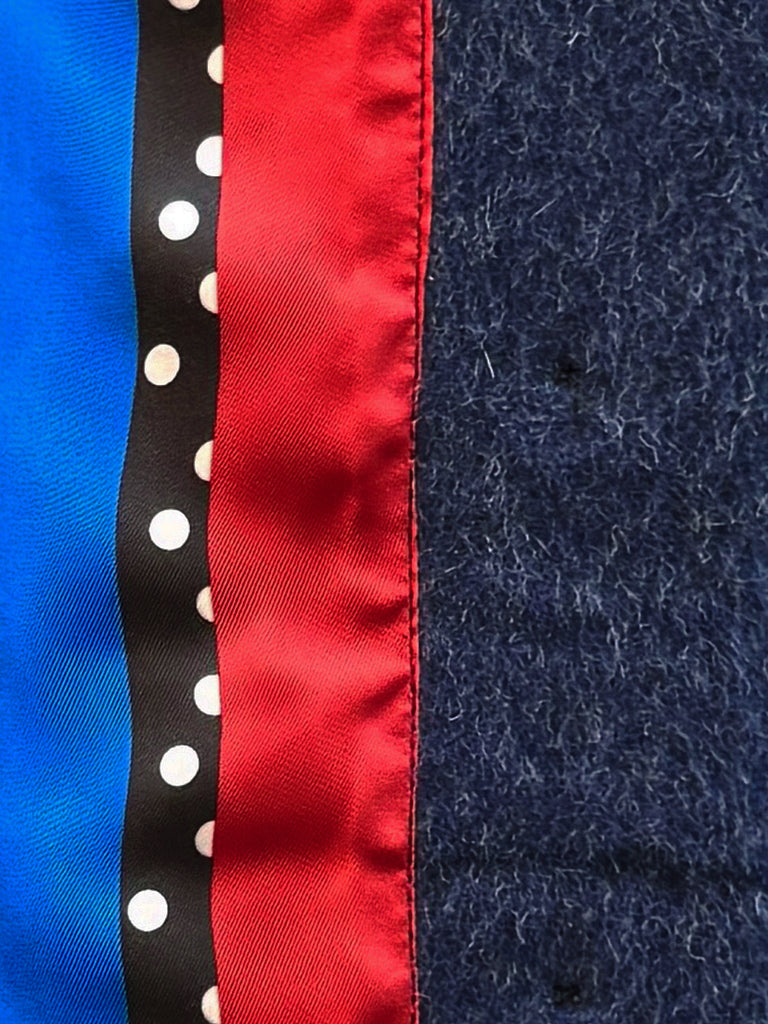 Surprise Sale! Navy/ Black Angora Wool Blend Two-Tone Gilet Dress