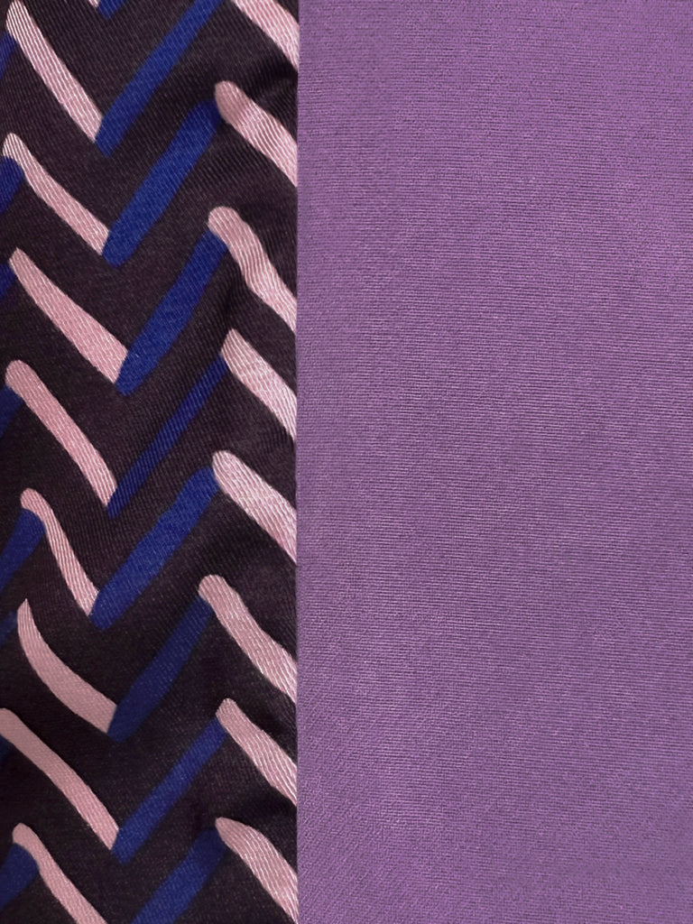 柔和紫色荷葉邊細部強肩短版西裝外套