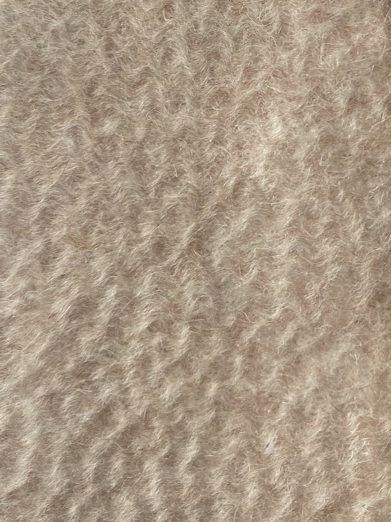 Surprise Sale! Taupe Ruffled Cashmere Luxury Cocoon Coat with Matching Scarf