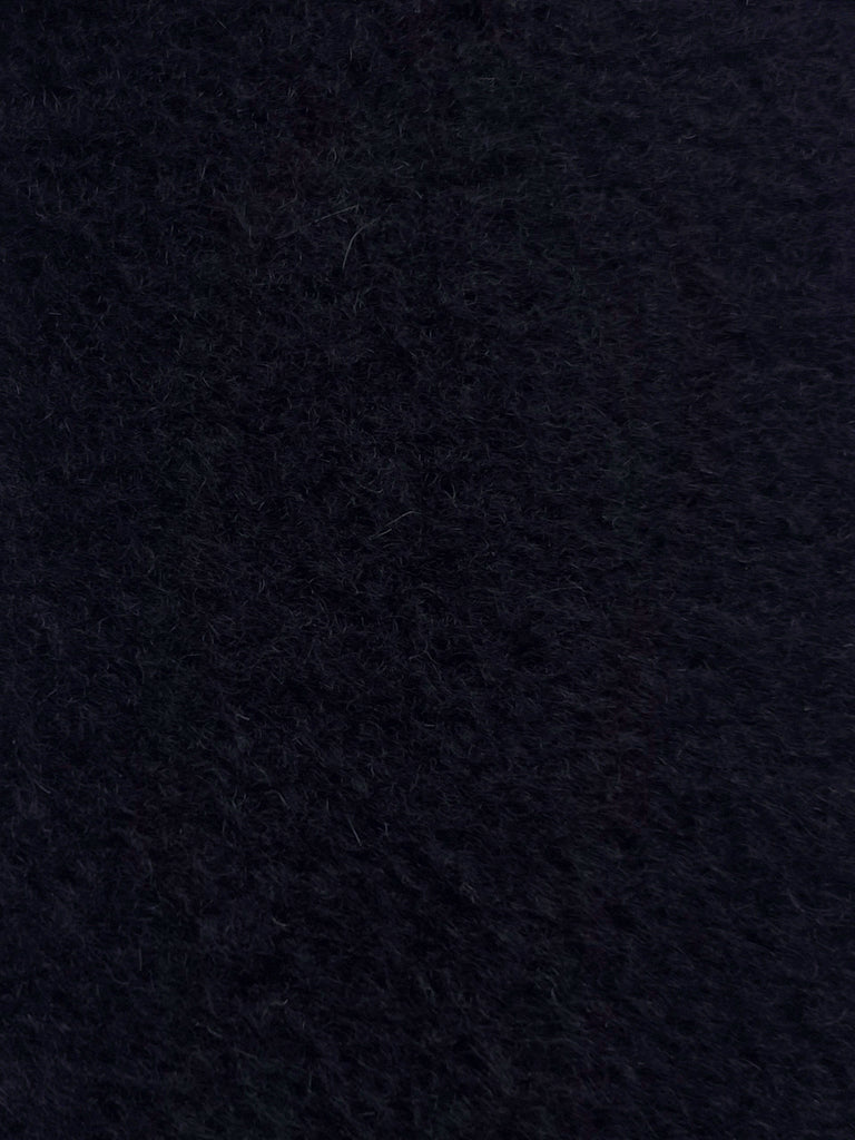 Surprise Sale! Dark Navy Ruffled Cashmere Luxury Cocoon Coat with Matching Scarf