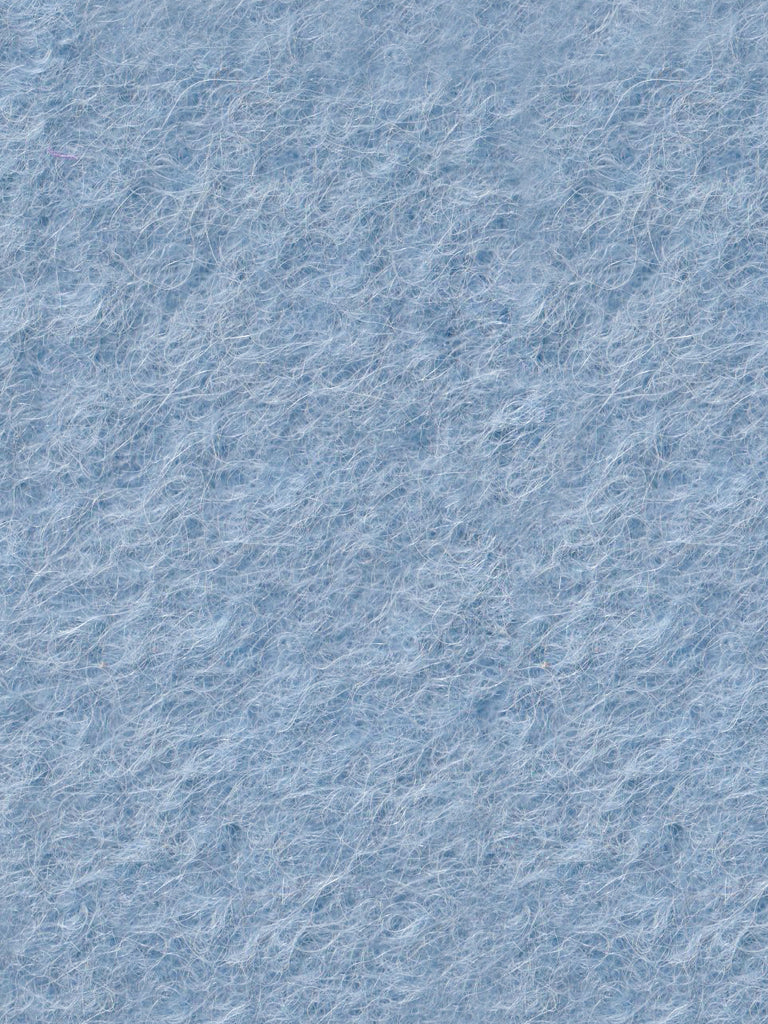 Final Sale! Candy Blue Petal Collar Furry Wool Teddy Short Coat