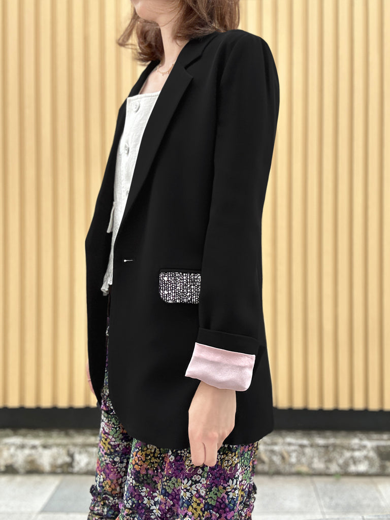 Final Sale! Black Patch Pocket Single Button Longline Blazer