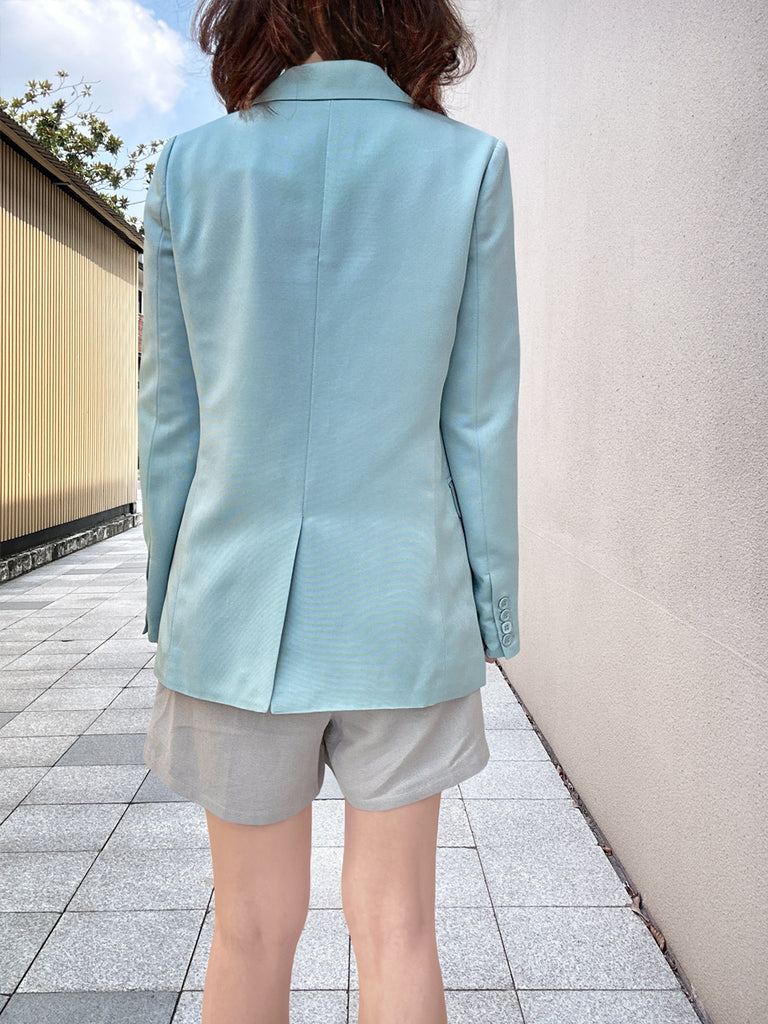 Final Sale! Green Patch Pocket Single Button Longline Blazer