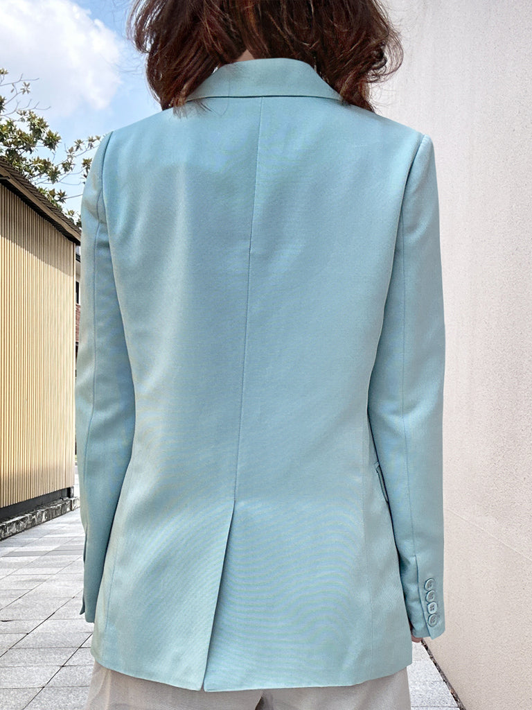 Final Sale! Green Patch Pocket Single Button Longline Blazer