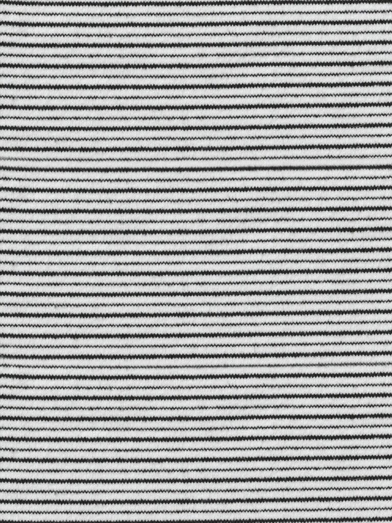 Final Sale! Black/ White Stripe Contrast Ruffle Cuff U-back Knit Top