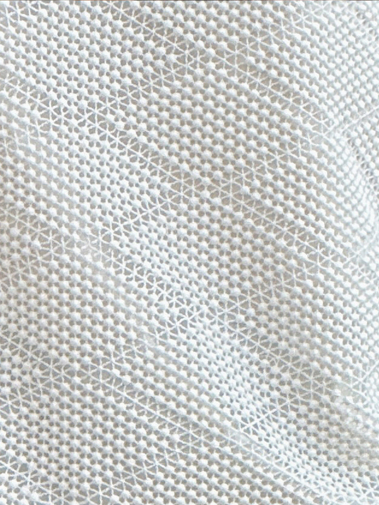 Ivory Textured Cotton Lace Ruffled Tulle Trim Shell