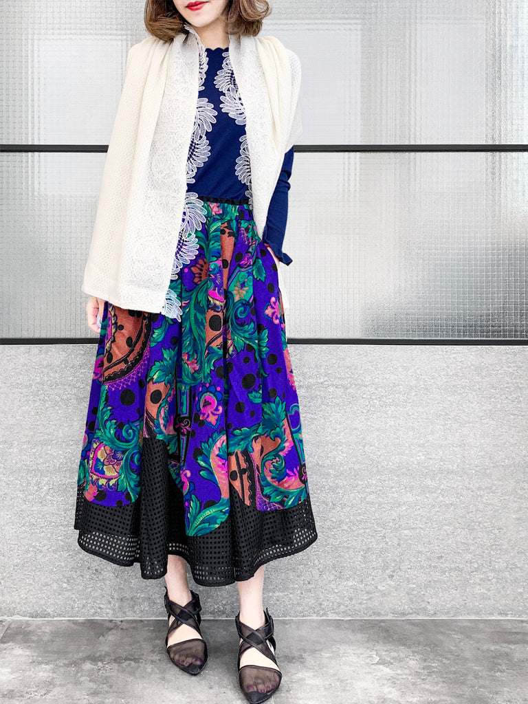 Surprise Sale! Ivory Embroidery Lace Trims Pure Luxe Cashmere Wrap