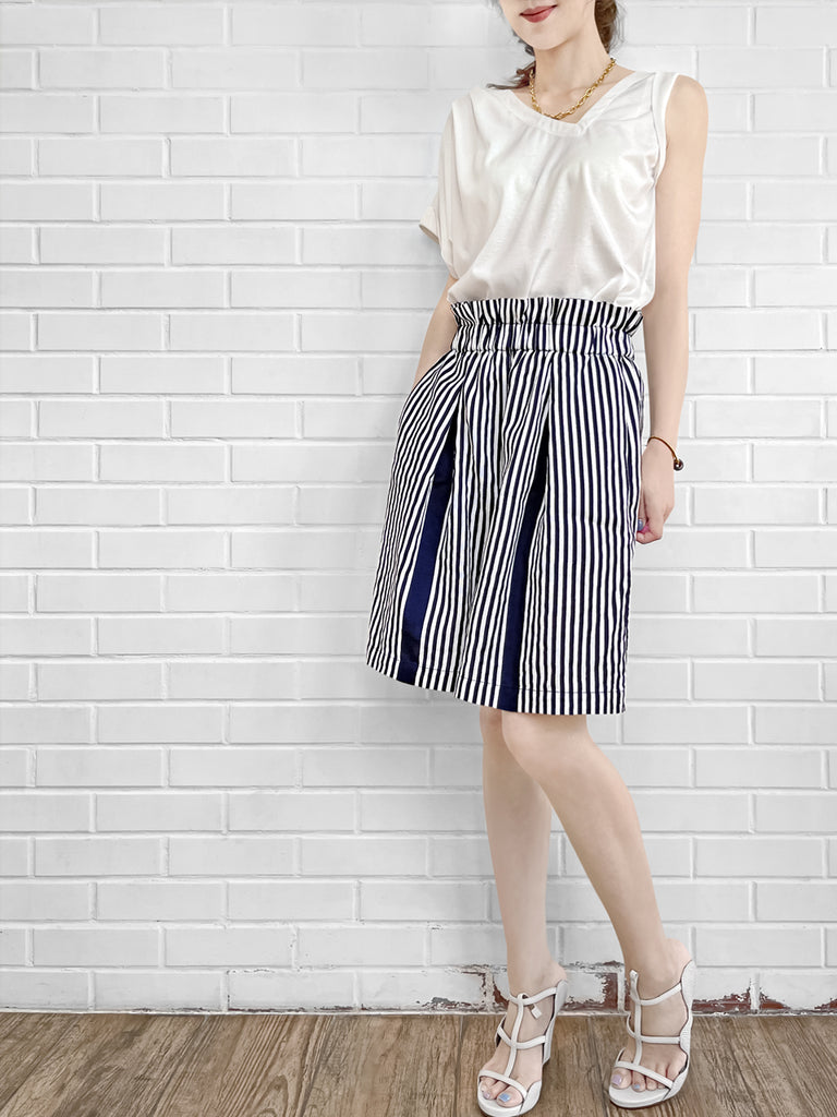 SPECIAL! White Asymmetric Neck Roll Sleeve Tee