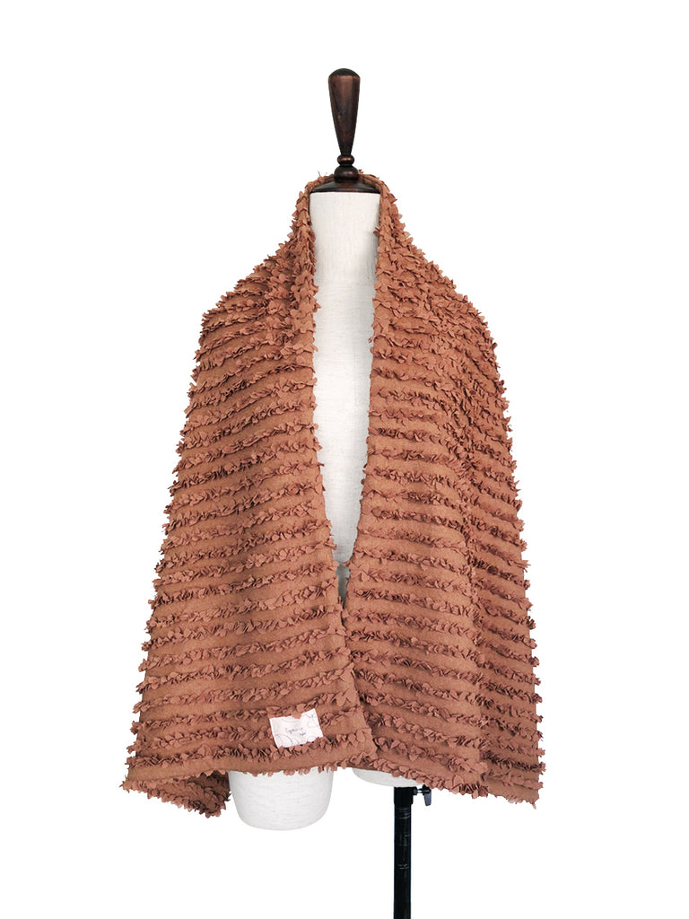 Last Chance! Textured Cotton Wool Blended Poncho Scarf