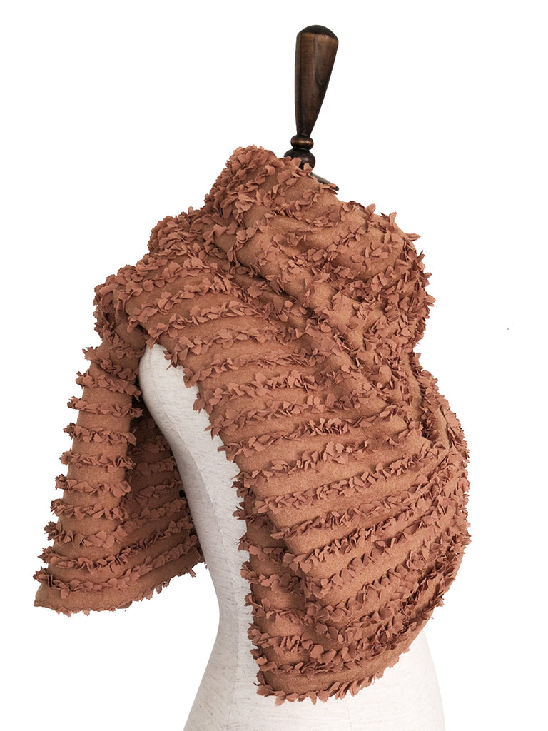 Last Chance! Textured Cotton Wool Blended Poncho Scarf