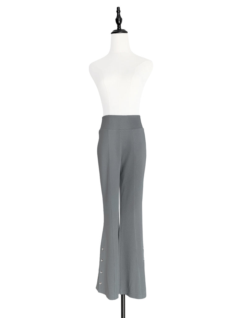 Last Chance! Medium Grey Flare Leg Pull On Button pant