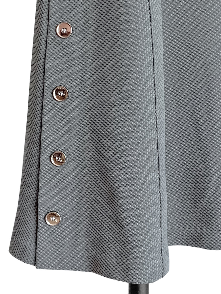 Last Chance! Medium Grey Flare Leg Pull On Button pant