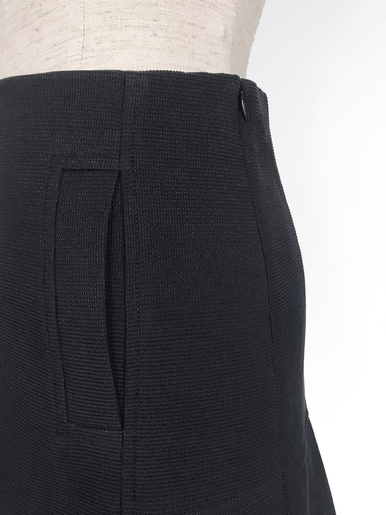 進一步出售!黑色荷葉邊寬下擺半身裙