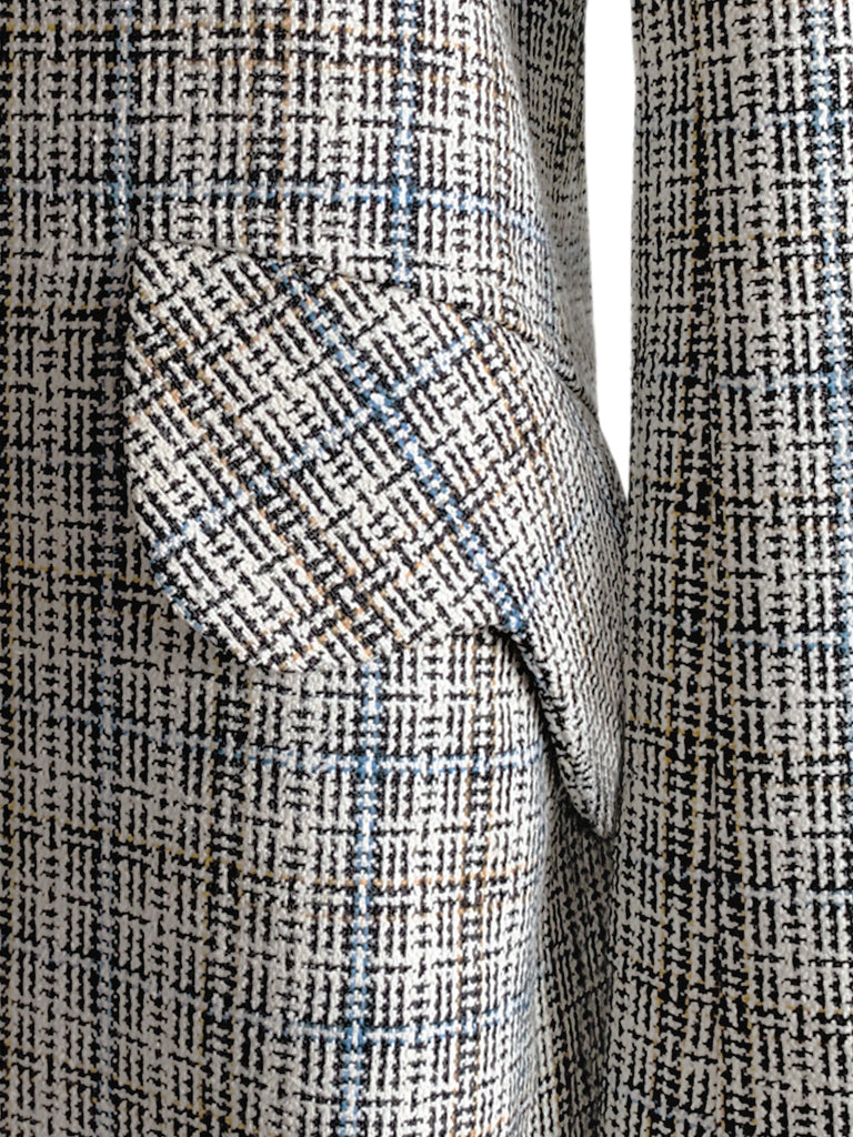 驚喜促銷!經典格紋毛絲混紡精裁夾克