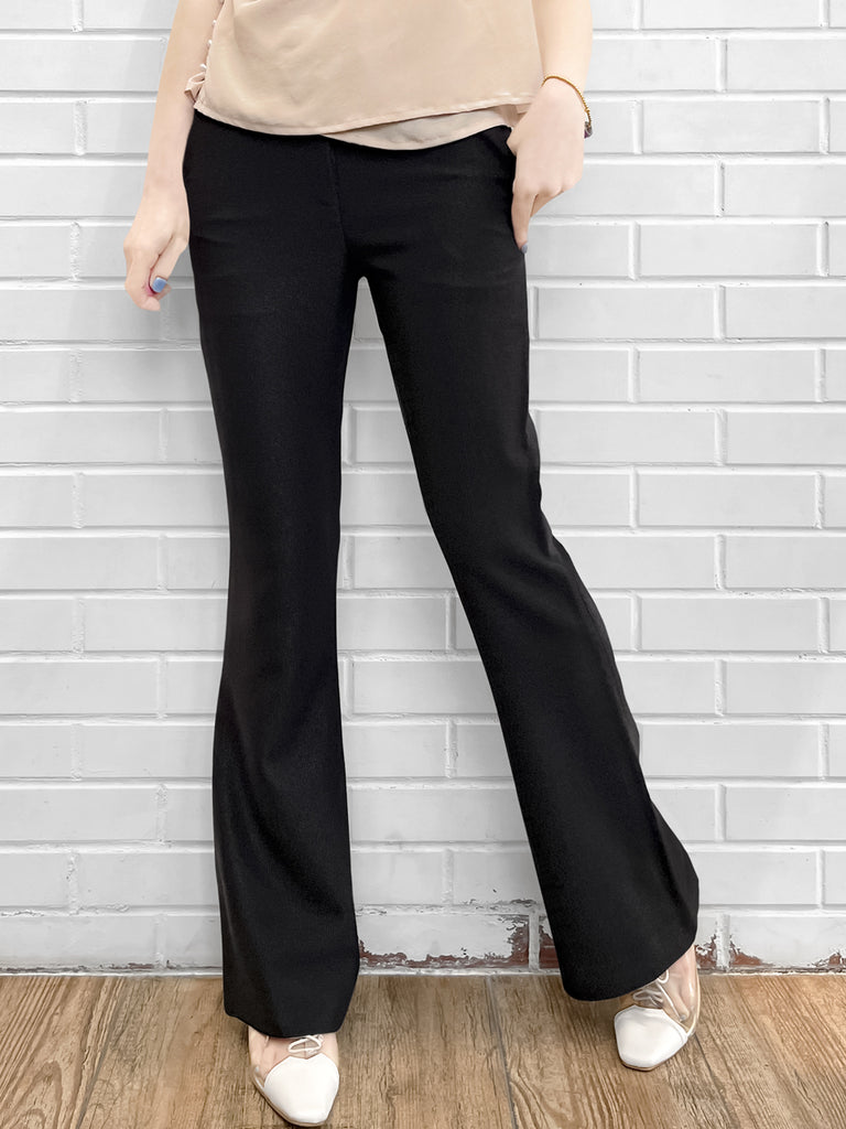 Surprise Sale! Sparkie Black Flare Leg Stretch Cotton Blend Pants