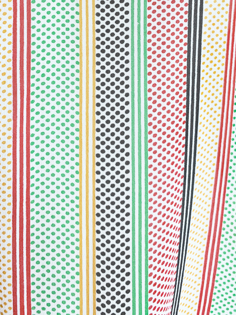 驚喜促銷!混合條紋圓點開衩袖輕質絲質荷葉邊襯衫