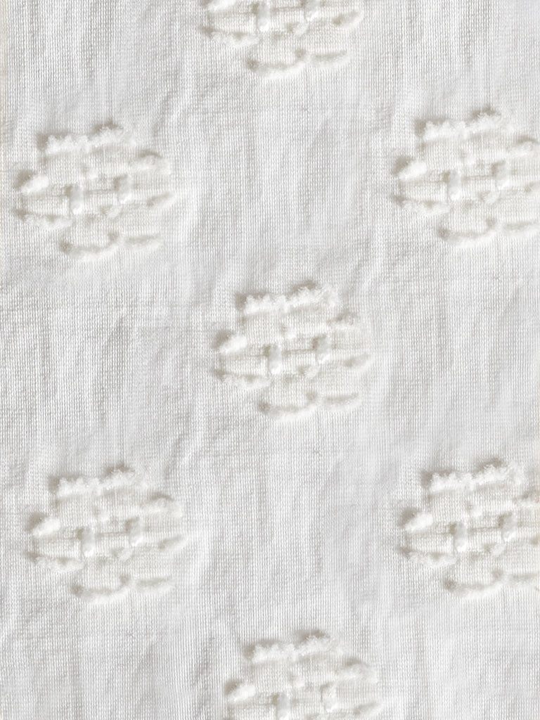 Final Sale! White Embroidered Ruffle Puff Sleeve Airy Blouse