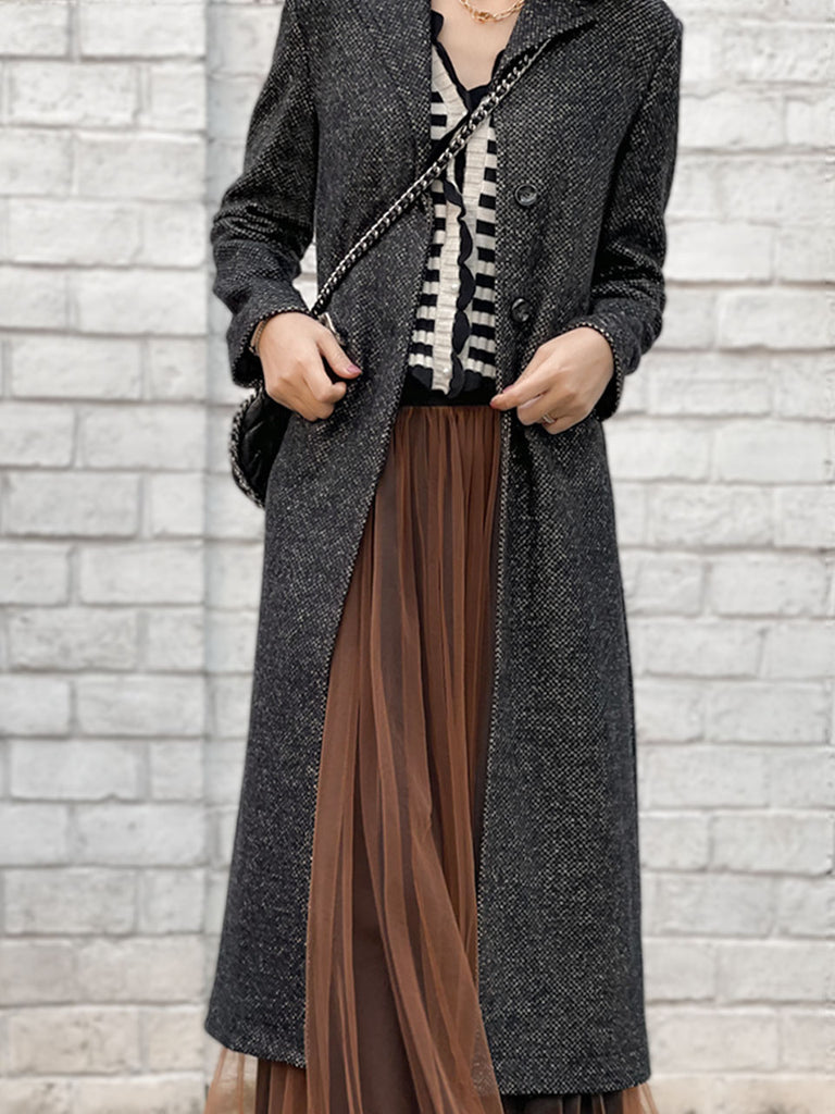 驚喜促銷!黑色 & 米色 Crombie 大麥玉米羊毛大衣