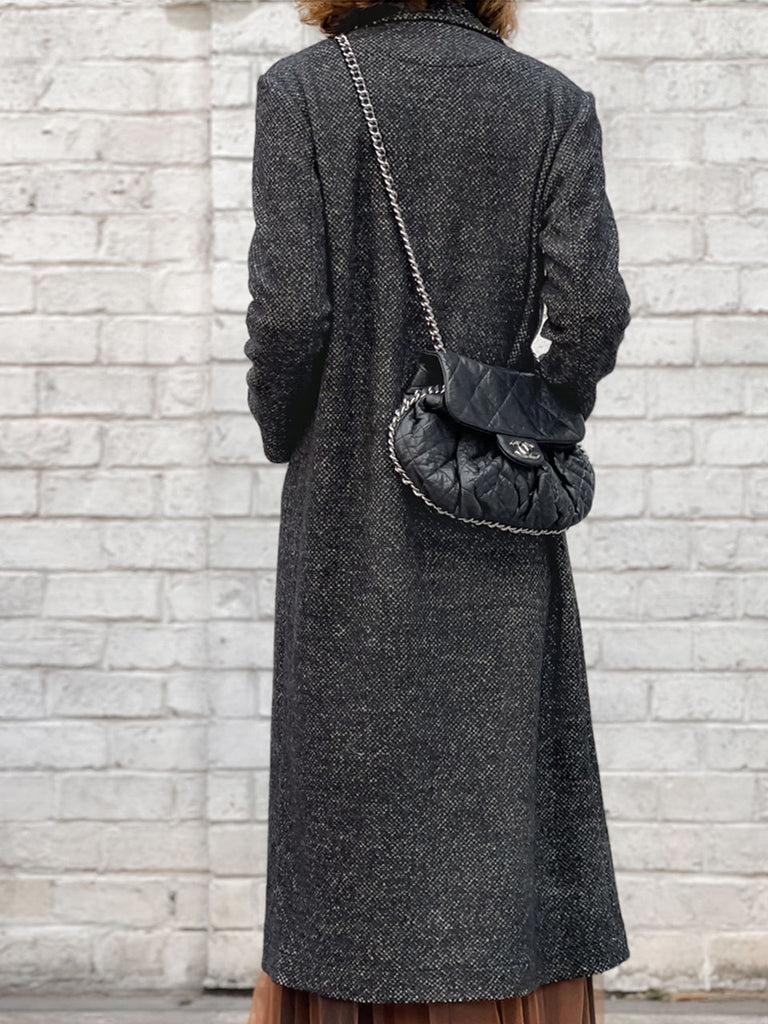 驚喜促銷!黑色 & 米色 Crombie 大麥玉米羊毛大衣