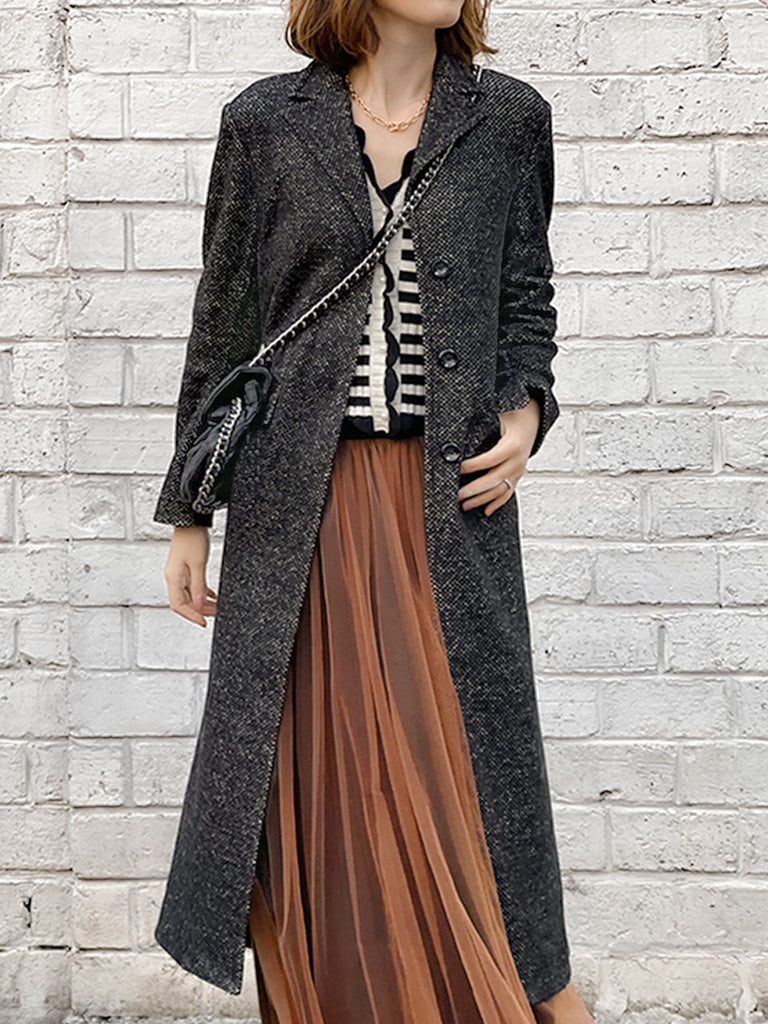 驚喜促銷!黑色 & 米色 Crombie 大麥玉米羊毛大衣