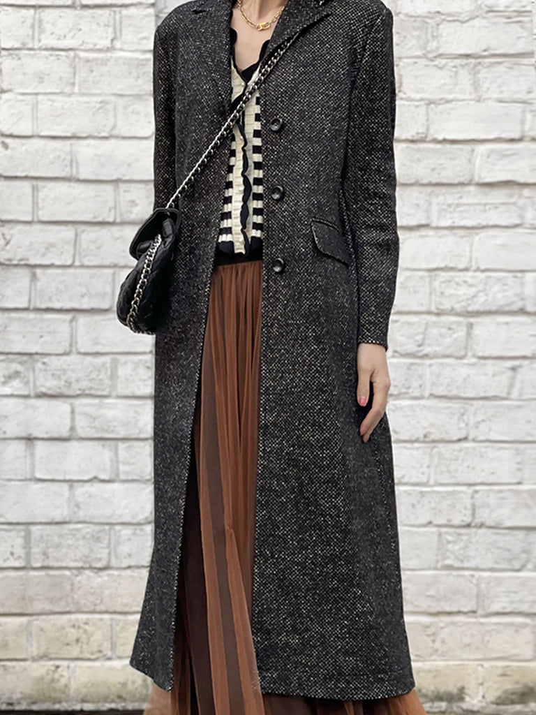 驚喜促銷!黑色 & 米色 Crombie 大麥玉米羊毛大衣