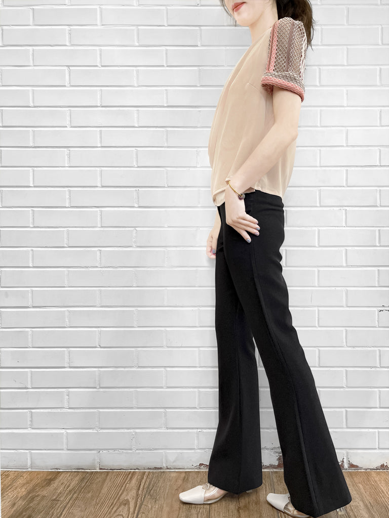 Surprise Sale! Sparkie Black Flare Leg Stretch Cotton Blend Pants