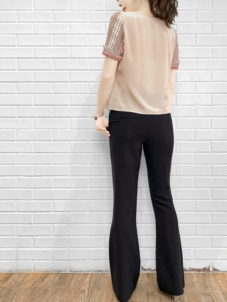 Surprise Sale! Sparkie Black Flare Leg Stretch Cotton Blend Pants