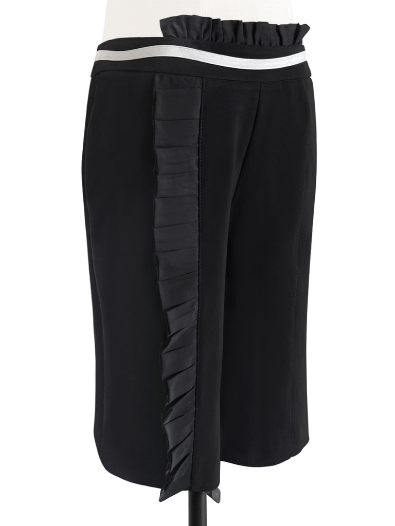 Surprise Sale! Classic Black High Waisted Tailor Ruffle Shorts