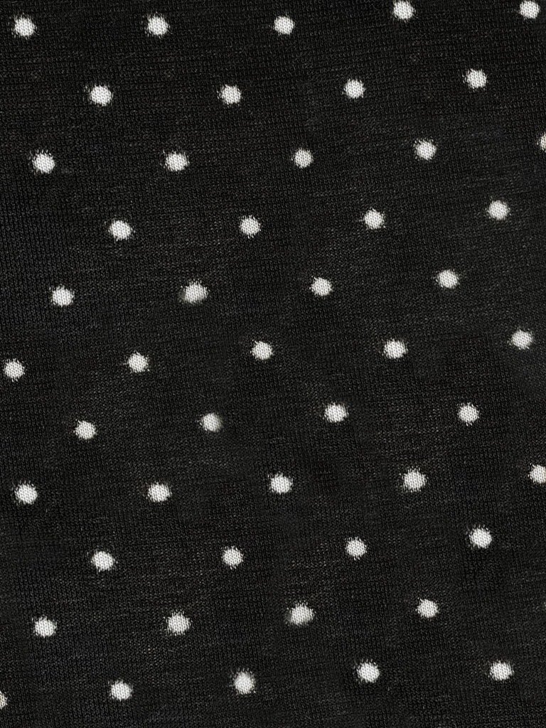 Surprise Sale! Dotty Ruffle Cut Out Sleeves Jersey Blouse