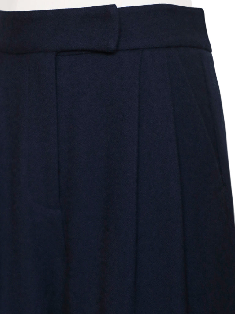 Last Chance! Dark Navy Wide Leg Luxury Fine Wool Trousers