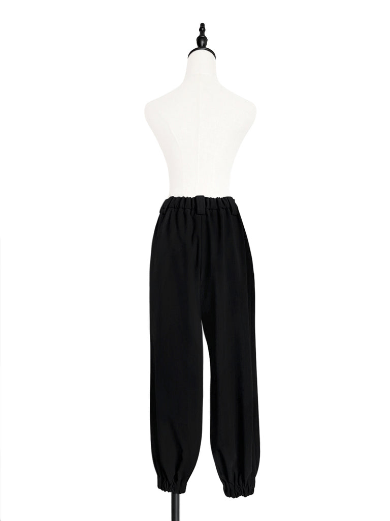 Last Chance! Black Casually Cool Ankle Jogger Trousers