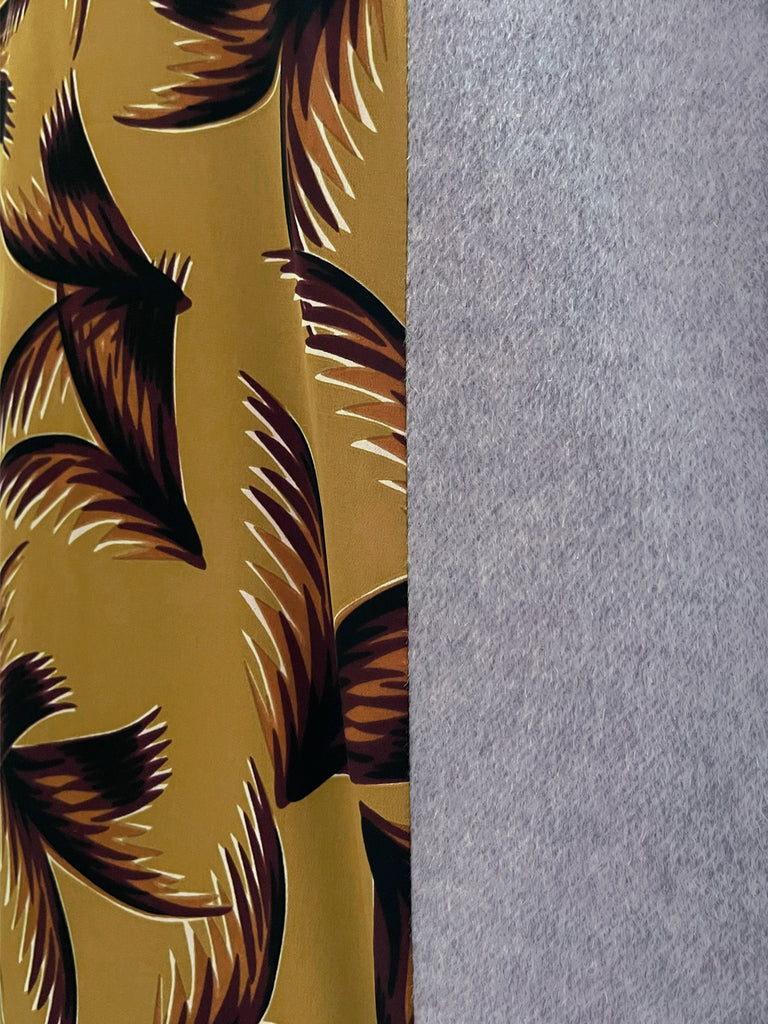 最後的機會!淡紫色寬鬆版型奢華羊毛束帶大衣