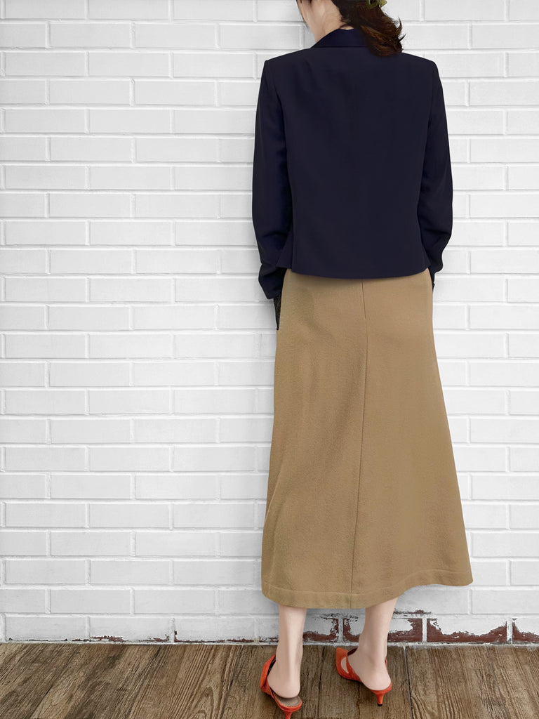 Surprise Sale! Midnight Blue Single Breasted Tencel Suit Jacket